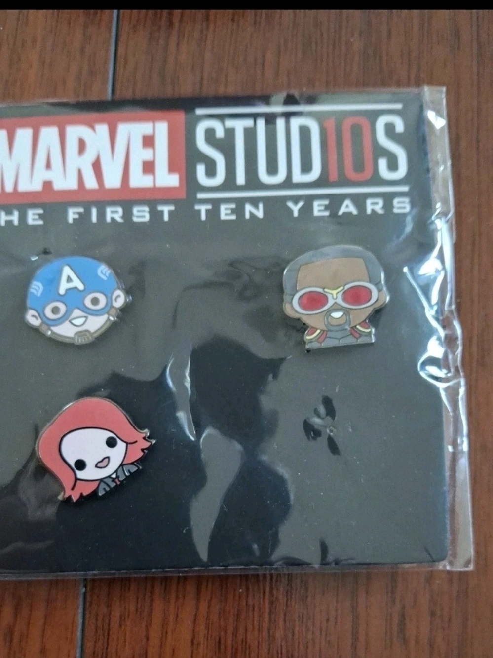Disney Movie Rewards Marvel Emoji Pin Set-Captain America Falcon Bucky Blk Widow